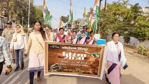Tricolor trip took place in balaghat in honor of army