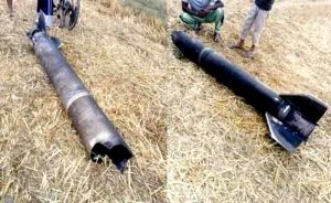 Bang at night in amritsar, pakistani rocket found in the morning