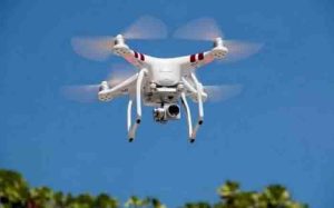 Bannning drone camera in the periphery of gorama dam