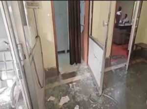 Ruckus on removal of encroachment ,women police personal beaten