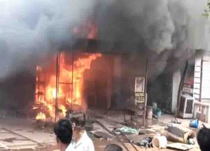 Sliple shop caught fire during welding