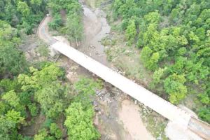 Rural gadgad from new development building in red terrorist forest