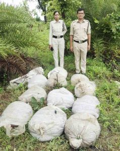 Action against air liquor ,one and a half lakh mahua lahan seized