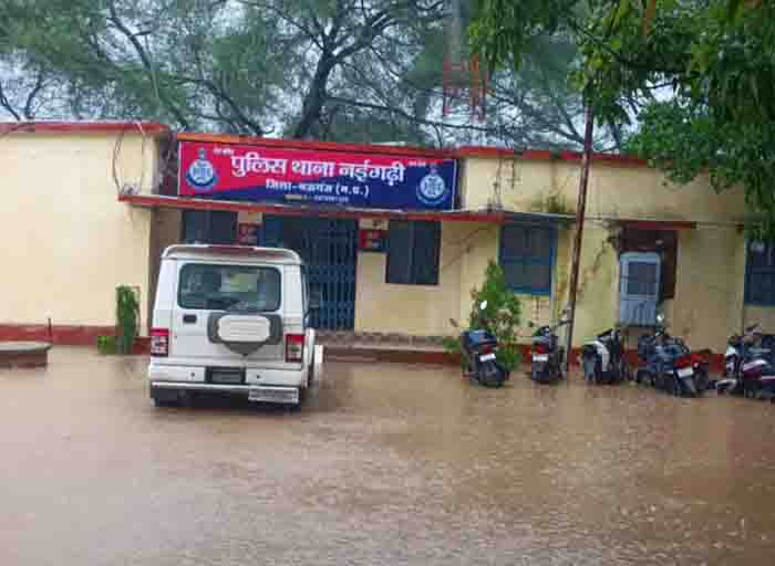 Water on all bridges and culverts of mauganj,water logging from place to place