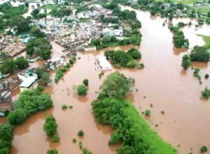 The water of the rivers entered the city of khairagarh