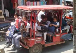 Children will not be able to go to r-rickshaws in bhopal from mondey