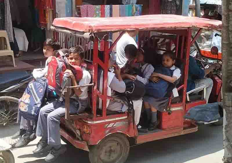 Children will not be able to go to r-rickshaws in bhopal from mondey