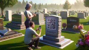 Unique cemeteries are installed on tombs hwar QR code,scan all know every thing