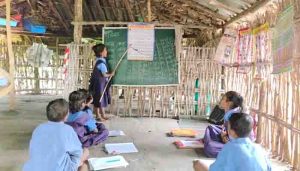 There is foil roof,bush wal ,such school is in sai government